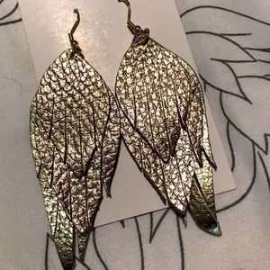 Sseko Designs Custom Leather Statement Earrings